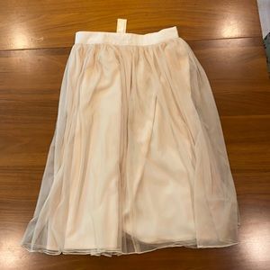 Cream tulle skirt